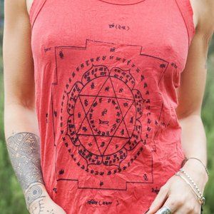 Lakshmi Yoga Tank Top, Festival Yantra Clothing